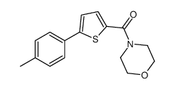 [5-(4-methylphenyl)thiophen-2-yl]-morpholin-4-ylmethanone结构式