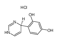(R)-4-(3,4-Dihydro-pyrimidin-4-yl)-benzene-1,3-diol; hydrochloride结构式