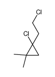 1-chloro-1-(2-chloroethyl)-2,2-dimethylcyclopropane结构式