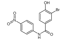 3-bromo-4-hydroxy-N-(4-nitrophenyl)benzamide结构式