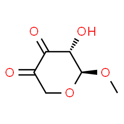 2H-Pyran-3,4-dione, dihydro-5-hydroxy-6-methoxy-, (5R,6S)- (9CI) Structure