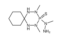 2,4-dimethyl-3-(N-methyl-hydrazino)-1,2,4,5-tetraaza-3-phospha-spiro[5.5]undecane 3-sulfide结构式