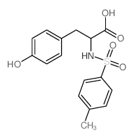 3-(4-hydroxyphenyl)-2-[(4-methylphenyl)sulfonylamino]propanoic acid Structure