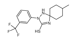 8-methyl-2-[3-(trifluoromethyl)phenyl]-1,2,4-triazaspiro[4.5]decane-3-thione Structure