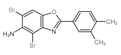 4,6-dibromo-2-(3,4-dimethylphenyl)-1,3-benzoxazol-5-amine Structure