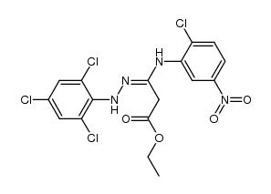 ethyl 3-((2-chloro-5-nitrophenyl)amino)-3-(2-(2,4,6-trichlorophenyl)hydrazono)propanoate Structure