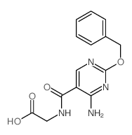 Glycine,N-[[4-amino-2-(phenylmethoxy)-5-pyrimidinyl]carbonyl]- structure