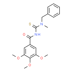 N-{[benzyl(methyl)amino]carbonothioyl}-3,4,5-trimethoxybenzamide结构式