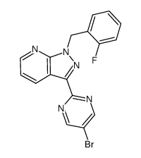 3-(5-bromo-2-pyrimidinyl)-1-(2-fluorobenzyl)-1H-pyrazolo[3,4-b]pyridine Structure