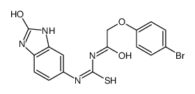 2-(4-bromophenoxy)-N-[(2-oxo-1,3-dihydrobenzimidazol-5-yl)carbamothioyl]acetamide结构式