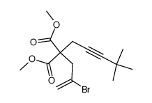 dimethyl 2-(2'-bromoallyl)-2-(4'',4''-dimethyl-2''-pentynyl)malonate结构式