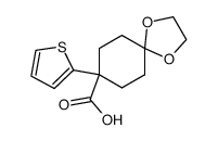 4-carboxy-4-(2-thienyl)cyclohexanone ethylene ketal Structure