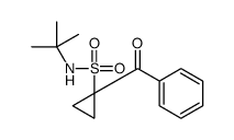 1-benzoyl-N-tert-butylcyclopropane-1-sulfonamide Structure
