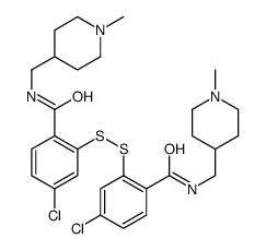 2,2'-dithiobis[4-chloro-N-[(1-methyl-4-piperidyl)methyl]benzamide] Structure