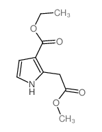 ethyl 2-(methoxycarbonylmethyl)-1H-pyrrole-3-carboxylate结构式