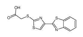 2-[[4-(1,3-benzothiazol-2-yl)-1,3-thiazol-2-yl]sulfanyl]acetic acid Structure