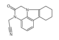 (2-oxo-1,2,7,8,9,10-hexahydro-pyrazino[3,2,1-jk]carbazol-3-yl)-acetonitrile结构式