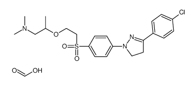 formic acid, compound with [2-[2-[[4-[3-(4-chlorophenyl)-4,5-dihydro-1H-pyrazol-1-yl]phenyl]sulphonyl]ethoxy]propyl]dimethylamine (1:1) Structure