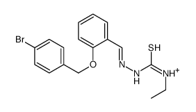 [2-[(4-bromophenyl)methoxy]phenyl]methylidene-(ethylcarbamothioylamino)azanium Structure