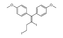 1-[2,4-diiodo-1-(4-methoxyphenyl)but-1-enyl]-4-methoxybenzene结构式