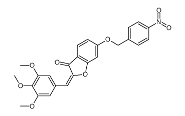 6-[(4-nitrophenyl)methoxy]-2-[(3,4,5-trimethoxyphenyl)methylidene]-1-benzofuran-3-one结构式