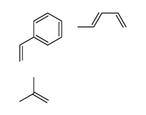 2-methylprop-1-ene,(3E)-penta-1,3-diene,styrene Structure