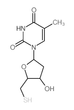 1-[4-hydroxy-5-(sulfanylmethyl)oxolan-2-yl]-5-methyl-pyrimidine-2,4-dione结构式