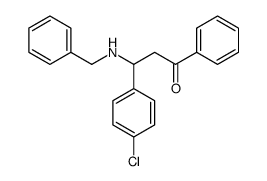 3-(benzylamino)-3-(4-chlorophenyl)-1-phenylpropan-1-one结构式