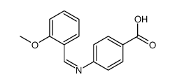 4-[(2-methoxyphenyl)methylideneamino]benzoic acid Structure