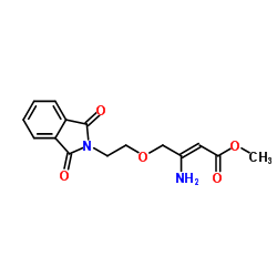 Methyl (2Z)-3-amino-4-[2-(1,3-dioxo-1,3-dihydro-2H-isoindol-2-yl)ethoxy]-2-butenoate结构式
