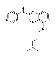 N-[3-(Diethylamino)propyl]-6,11-dimethyl-5H-pyrido[3',4':4,5]pyrrolo[2,3-g]isoquinoline-10-amine结构式