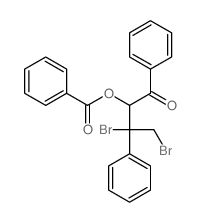 (3,4-dibromo-1-oxo-1,3-diphenyl-butan-2-yl) benzoate Structure
