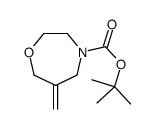 6-亚甲基-1,4-氧杂氮杂环庚烷-4-羧酸叔丁酯结构式
