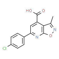 6-(4-chlorophenyl)-3-methylisoxazolo[5,4-b]pyridine-4-carboxylic acid Structure