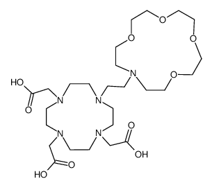 1-(2-ethyl-aza-15-crown-5)-4,7,10-tris(acetic acid)-1,4,7,10-tetraazacyclododecane结构式