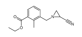 ethyl 3-[(2-cyanoaziridin-1-yl)methyl]-2-methylbenzoate结构式