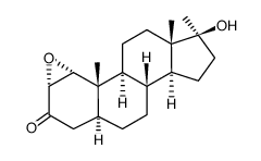 17β-hydroxy-17α-methyl-1α,2α-spirooxirane-5α-androst-3-one结构式