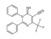 1,2-diphenyl-4-trifluoromethyl-5-cyano-6(1H)-pyrimidineimine Structure