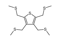 2,3,4,5-tetrakis(methylthiomethyl)thiophen Structure