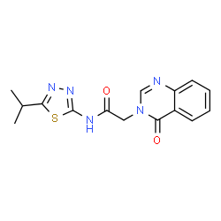 2-(4-oxoquinazolin-3(4H)-yl)-N-[5-(propan-2-yl)-1,3,4-thiadiazol-2-yl]acetamide结构式