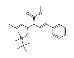 methyl (2S,3R,E)-3-(tert-butyldimethylsiloxy)-2-((E)-styryl)hex-4-enoate Structure