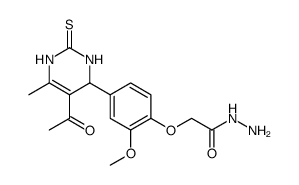 Acetic acid, 2-[4-(5-acetyl-1,2,3,4-tetrahydro-6-methyl-2-thioxo-4-pyrimidinyl)-2-methoxyphenoxy]-, hydrazide图片