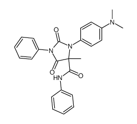 1-(4'-N,N-dimethylaminophenyl)-3-phenyl-5-methyl-5-phenylamido-imidazolidin-2,4-dione结构式