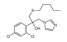 2-(2,4-dichlorophenyl)-1-imidazol-1-yl-3-pentylsulfanylpropan-2-ol结构式