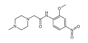 1-[(2-methoxy-4-nitrophenyl)carbamoyl]methyl-4-methylpiperazine Structure