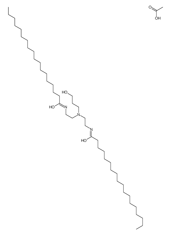 acetic acid,N-[2-[3-hydroxypropyl-[2-(octadecanoylamino)ethyl]amino]ethyl]octadecanamide Structure