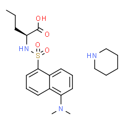 N-[[5-(dimethylamino)-1-naphthyl]sulphonyl]-L-norvaline, compound with piperidine (1:1) Structure