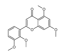 2-(2,3-dimethoxyphenyl)-5,7-dimethoxychromen-4-one Structure