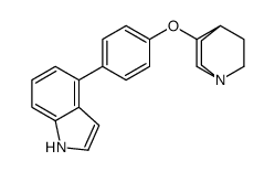 4-[4-(1-azabicyclo[2.2.2]octan-3-yloxy)phenyl]-1H-indole Structure