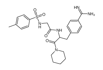 N-[1-(4-Carbamimidoyl-benzyl)-2-oxo-2-piperidin-1-yl-ethyl]-2-(toluene-4-sulfonylamino)-acetamide Structure